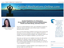 Tablet Screenshot of guidedmeditationsonline.com